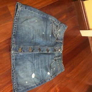 Reformation denim skirt